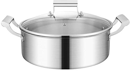 OQHAIR Braising Pans,Stainless Steel Stockpots (30 * 10.8cm)