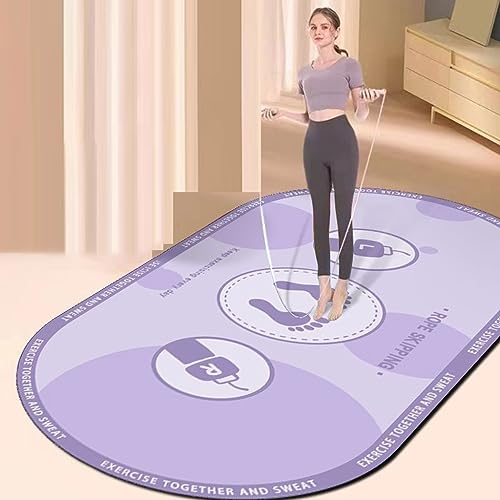 Springseilmatte, große Trainingsmatte für drinnen und draußen, stoßdämpfende Matte, rutschfestes ovales Design für Boden- und Seilschutz, Trainingsmatten für Heim- und Fitnessstudio-Bodenbeläge