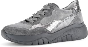 Gabor Damen Low-Top Sneaker, Frauen Halbschuhe,Best Fitting,Sportschuhe,Freizeitschuhe,Turnschuhe,Laufschuhe,Graphit/Fucile,41 EU / 7.5 UK