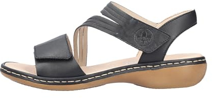Rieker 65964-00, Damen Sandale in schwarz - Gr. 39