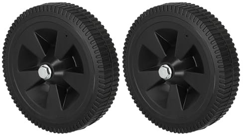 PATIKIL 7.5 Air Compressor Wheels, 2 Pack Universal Air Compressor Wheel Replacement Part Hollow Air Compressor Replacement Wheels with 0.5 Dia Hole, Black