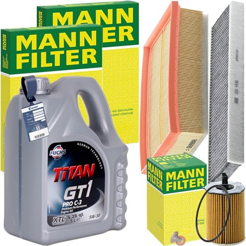 Inspektionspaket + FUCHS 5W-30 Motoröl passend für Mini R55 R56 ONE COOPER D