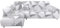 ShowyLive Sofa Überzug Couch Überzug 2er Set für Ecksofa L-Form Sofabezug 3 Sitzer+3 Sitzer, mit 2 Stück Kissenbezug, Motif triangulaire