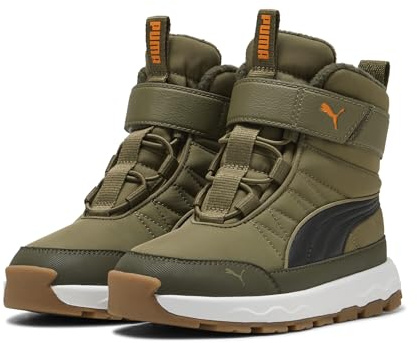Puma Unisex Kinder Evolve Boot Ac+ Ps Sneaker, Puma Olive Puma Black Orange Glo, 28 EU