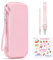 Younik Pochette Switch 2 pour NS Switch 2 (2025), Housse Switch 2 avec 19 Emplacements pour Cartes de Jeu, Protection Switch 2 Comprenant Une Bandoulière, Une Dragonne et des Autocollants (Rose)