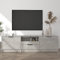 Myheimly TV Schrank Lowboard TV Möbel Fernsehschrank Fernsehtisch TV Board Fernsehmöbel HiFi Schrank Wohnzimmer 140x35x40 cm Holzwerkstoff Betongrau