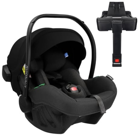 Avionaut Pixel Pro 2.0 C Babyschale – Leichtester Kindersitz (0–13 kg, 40–86 cm) – Ergonomisch & AGR-zertifiziert und Dock 2.0 Isofix-Basis (Black)