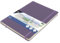 Skizzenbuch Kangaro A4 Heather Purple PU Hardcover 80 Blatt 140 Gramm cremefarbenes Papier mit Gummiband und Band