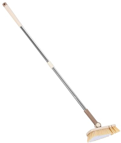 Anneome Swimming Pool Cleaning Brush Durable Material Long Handle Floor Wall Scrubber Multi Purpose Tile Crevice Cleaner for Bathrooms Pools