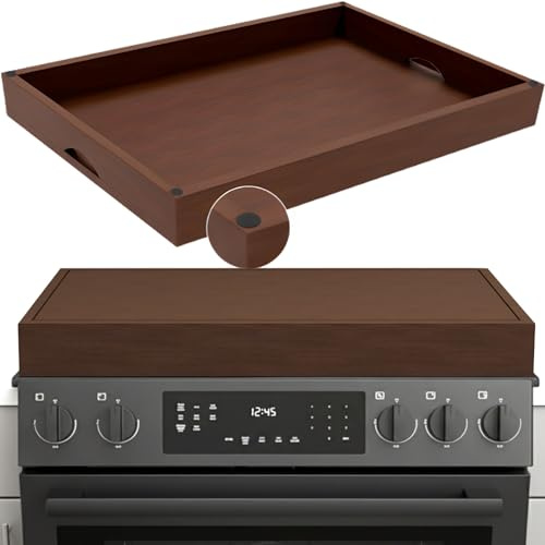 Premium Dark Acacia Noodle Board – Large 4-in-1 Stove Top Cover, Cutting Board & Serving Tray