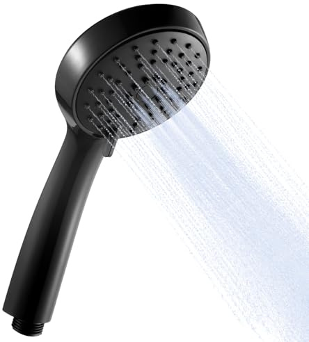 OFFO Shower Head with 3 Spray Modes, High Pressure Shower Head Powerful Boosting Handheld Showerhead for Low Water Pressure, Matte Black