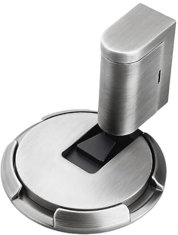 Tope Puerta Magnético de Suelo, Ajustable y Silencioso, Sin Necesidad de Taladrar, con Adhesivo Fuerte, Protege la Pared, Ideal para Dormitorios, Salas de Estar, Cocinas y Patios (Dibujo de níquel)
