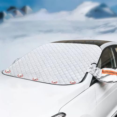 PANGUYN Frontscheibenabdeckung Auto Winter für VW Golf Plus 5M | Bj. 2004-2014, Windschutzscheibe Abdeckung Magnetische, für Die Gegen Schnee, EIS, Frost, Staub