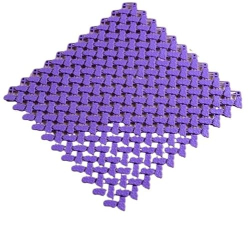 Kunststoff-Abflusslöcher rutschfeste Badezimmer Toilette Küche Dusche Matte Quadrat Boden Pad(Purple)