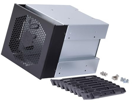 Wayfadacc 4 Bay 8.9 cm Four Disc Hard Drive Cage 3 Chassis Drive Chassis Box Computer Expansion Storage Case Enclosure Holder Case Cage
