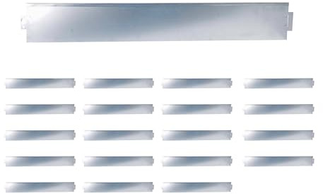 Relaxdays Rasenkante, 20er Set, HxB: 15 x 100 cm, Stahl, Flexible Beeteinfassung, Umrandung für Beet & Rasen, Silber