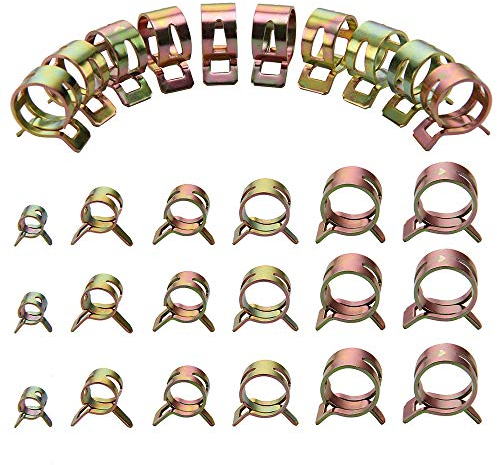 Allright 60 x Federklemme Schlauchschelle Kraftstoffschlauch Linie Wasserrohr Luft Rohr Schellen Verbindungselemente 6/9/10/12/14/15mm