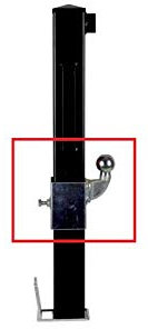 SAS Tow Ball Adaptor Concrete in removable Security Parking Post for Driveways