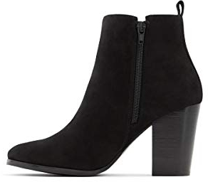 ALDO Damen Noemieflex Stiefelette mit Blockabsatz, Schwarzes Wildleder, 39 EU