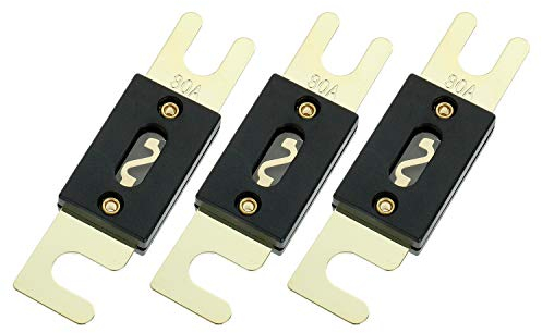 BOJACK 80 Amp 32 VDC ANL Flachsicherungen für Auto-Audio- und Videosystem (Packung mit 3 Stück)