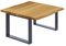 LAMO Manufaktur Esstisch Küchentisch Schreibtisch Couchtisch aus Massivholz, mit Baumkante 60x60x47 cm (AxBxH), Modern, Rustikal/Anthrazit, LKB-01-A-003-7016M