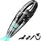 Yereash Portable Car Vacuum Cleaner - Handheld Cordless With Strong Suction, Rechargeable Lightweight Wet Dry for Household, Car & Office Cleaning