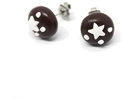 Orecchini a Lobo con Biscotto Pan di Stelle fatto a mano