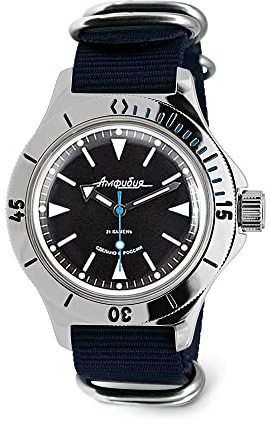 Vostok | Amphibia 120512 Automatik-Armbanduhr mit Selbstaufzug, Blau, Taucher