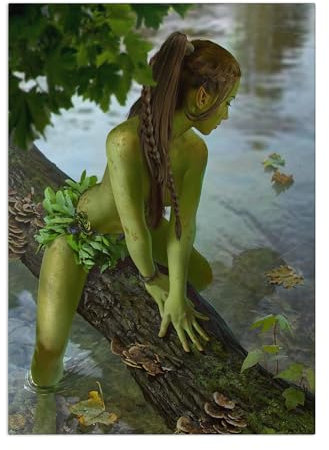 Displate Offiziell Gwent MetallPoster Magnetische Befestigung Inklusive Lizenziert Bilder Hochwertiges Poster Crimson Curse - Dryad Fledgling 45 cm x 32 cm