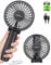 TriPole Handheld Desk Fan Rechargeable, 4000mAh Foldable Battery USB, 5-23hrs Personal Pocket Fan, 3-Speed Mini Handheld, 180° Adjustable Portable Fans for Indoor, Camp, Sport, Shop-Black