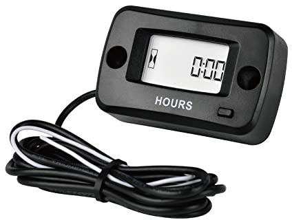YOOREAL Motorwartungsstundenzähler, wasserdicht für Kettensägengenerator, Außenbordmotor, ATV, Dirtbike, Roller, Schneefräse, Traktor
