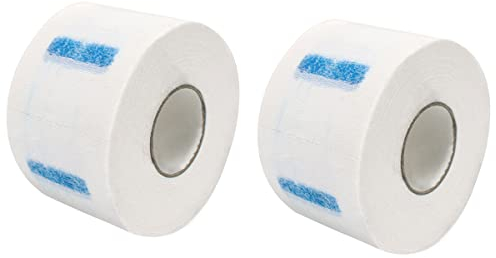 VASANA 2 Rolls Disposable Barber Neck Strip Stretchy Paper Neck Band Neckband Hair Cutting Barber Salon Ruffle Tissue Strip Collar Wrap Hairdressing Accessory for Salon Hair Cutting Styling