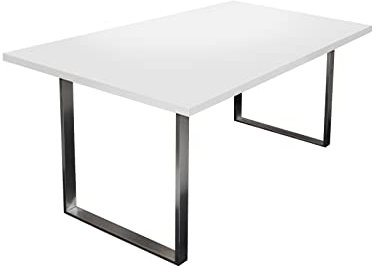 Esstisch Steel in weiß matt Lack. Abmessungen (BxHxT) 160x76x90 cm