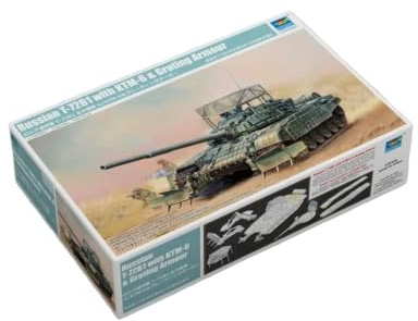 Trumpeter HobbyBoss 759609-1/35 T72 B1 mit KTM-6 und Gitter-Panzerung - Maßstab 1:35