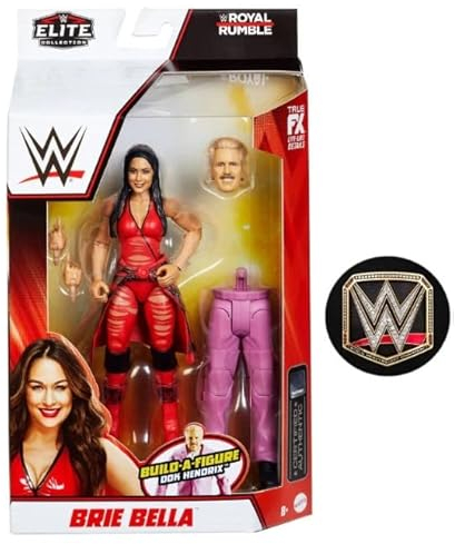 WWE Elite Collection Royal Rumble Series Gelenkige Wrestling Actionfigur + Aufkleber (Brie Bella)