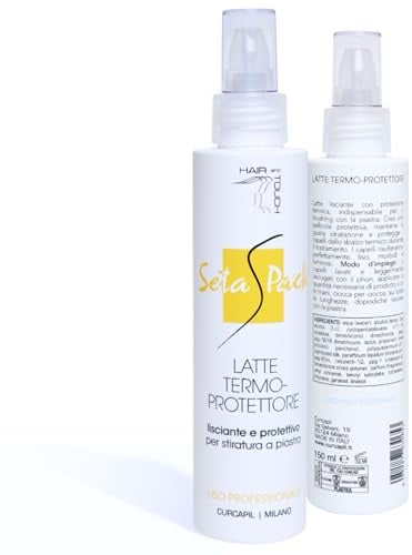 SETA PACK - Termoprotettore capelli - Latte Termoprotettore Capelli 150ml - Protezione Termica per Capelli Idratante - Spray Protettore Termico Capelli per Piastra, Ferri e Phon
