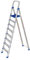 Leonardo fai Da Te - scala pieghevole in alluminio 7+1 gradini - scala antiscivolo in alluminio max - ideale per uso domestico e lavorativo - 100% Made in Italy.