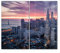 DEQORI Herdabdeckplatten Glas | 2er Set 60x52 cm | Motiv Blick auf San Francisco | Ceranfeld Abdeckplatten in Küche | Herd-Abdeckungen universal | Glasplatten & Schneidebretter für Kochplatte