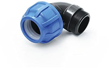 PP-Fitting Winkel 90° mit Außengewinde 32mm x 3/4 - Qualitäts Produkt MEGA Auswahl alle größen von Verschraubung für PE-Rohr Klemmverbinder Trinkwasser Winkel