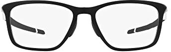 Oakley Herren Ox8062d Dissipate Low Bridge Fit Rechteckige verschreibungspflichtige Brillenrahmen, Satin-Schwarz/Satinweiß/Demo-Gläser, 57 mm