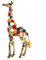 Broche girafe heureuse pour femme, épingle animalière, bijou arc-en-ciel, dans une pochette cadeau, Émail