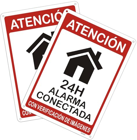 2pcs. señales de seguridad señal de advertencia señal de vigilancia de aluminio 20x30 cm