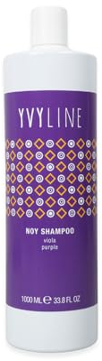 Professionelles Anti-Gelb-Shampoo für weißes, blondes oder gebleichtes Haar, entfernt gelbe Reflexe, Tonalisierung, natürliches Haar, Shampoo für blondes Haar, YVYLINE Made in Italy, 1000 ml
