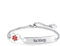LSxAB Heart Medical Alert Nut Allergy Bracelet for Women Emergency First Aid Alert Engraved Stainless Steel Adjustable Chain Bracelets