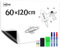 iophi Film magnétique pour tableau blanc, 60 x 120 cm, autocollant, puissant, effaçable, blanc, avec marqueur pour tableau blanc et aimants éponge, pour le bureau et la maison, le réfrigérateur, etc