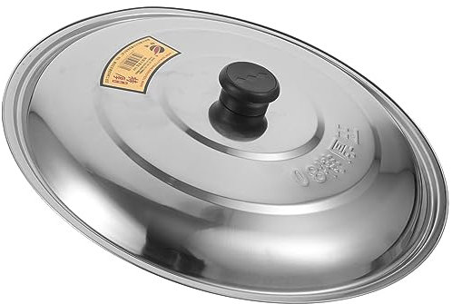 Ciieeo Coperchio Universale per Pentole E Padelle Coperchio per Padella in Acciaio Inox Coperchio di Ricambio per Pentola Coperchio per Padella con Pomello 33 Cm