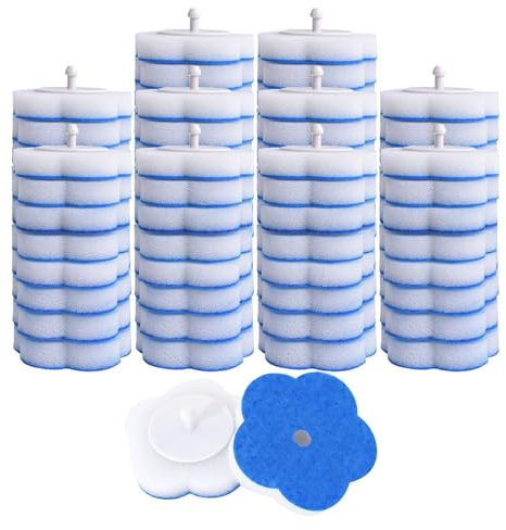 Topo Bear Toilet Bowl Wand Refills 80 Pcs Disposable Toilet Brush Cleaning Sponges Heads Not Compatible with Other Wand