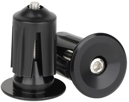 Aluminum Cycling Bar End Plugs - Black Handlebar Ends for Road and Mountain Bikes