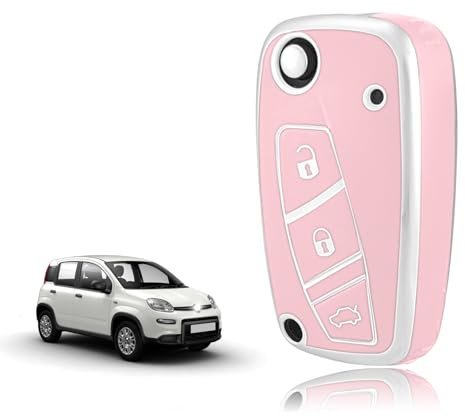 TOOMUME Schlüsselhülle TPU, Autoschlüssel Hülle Passt für FIAT Florino Ducato Doblo Iveco Qubo Stilo Linea Idea Ulysse Punto Lancia Lybra Musa Delta, Schlüsselcover Schutz Schlüsselgehäuse - Flip Key