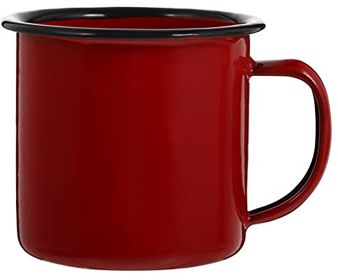 HOLIDYOYO Tasses De Camping En Émail Tasse À Café Classique Petites Tasses À Thé En Émail Pour Les Activités Intérieures Et Extérieures Poignée Large Et Bord Lisse Portable Et Couleurs